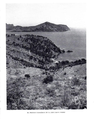 LAMINA 5815: Panoramica de la costa hasta cabo Norfeu