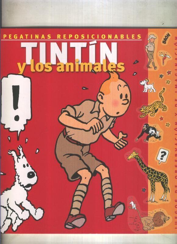 Tintin: Pegatinas reposicionables de Tintin y los animales. VER DETALLE COMPLETO DEL APUNTE