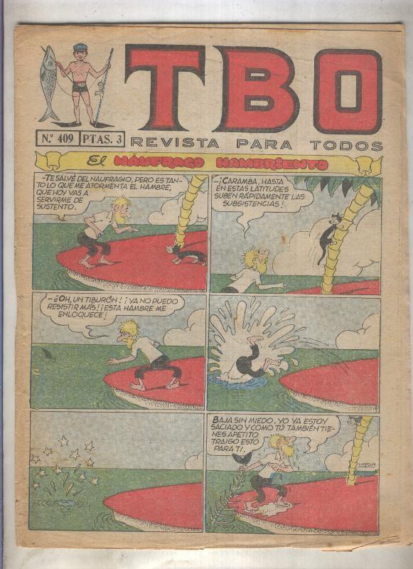 TBO numero 409: El naufrago hambriento (Urda), (numerado 3 en trasera)