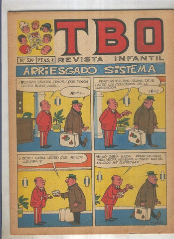 TBO numero 539: Arriesgado sistema (Roldan), (numerado 2 en trasera)