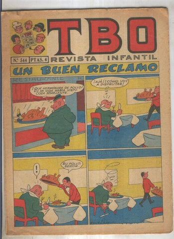 TBO numero 544: Un buen reclamo (Benejam), (numerado 3 en trasera)