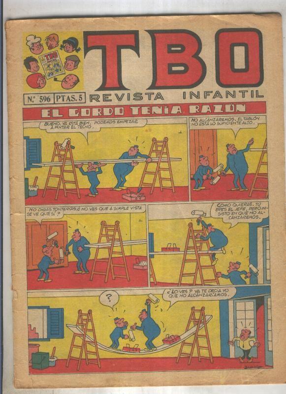 TBO numero 596: El gordo tenia razon (Blanco), (numerado 2 en trasera)