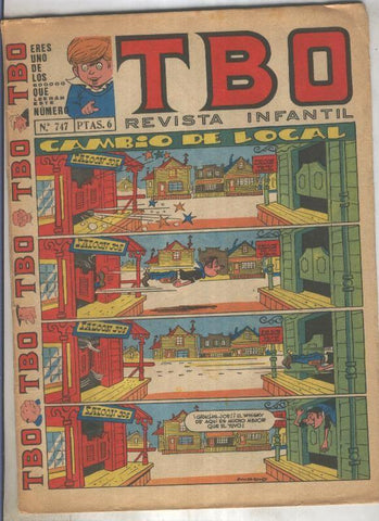 TBO numero 747: Cambio de local (moreno), (numerado 1 en trasera)