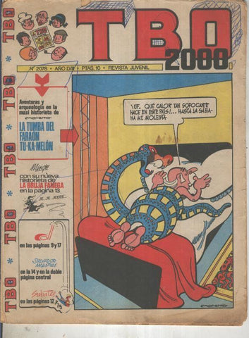 TBO 2000 numero 2078: La tumba del faraon (arturo moreno) (numerado 1 en trasera(