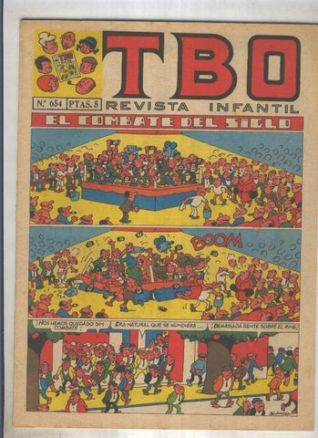TBO numero 654: El combate del siglo (Blanco), (numerado 3 en trasera)