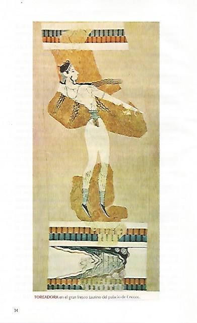 LAMINA COSSIO 50278: Fresco taurino del Palacio de Knossos Grecia