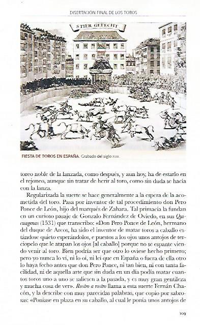 LAMINA COSSIO 50287: Fiesta de toros en España grabado del siglo XVIII