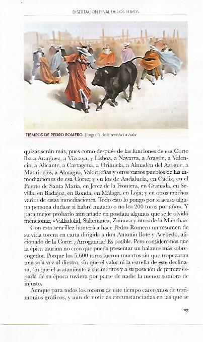LAMINA COSSIO 50308: Tiempos de Pedro Romero de la revista La Lidia