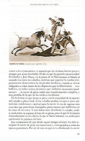 LAMINA COSSIO 50319: Suerte de varas por Guglielmi en 1829