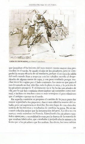 LAMINA COSSIO 50321: Caida de un picador por Manuel Castellanos