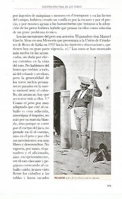 LAMINA COSSIO 50322: Picador antes de la reforma de la calzona