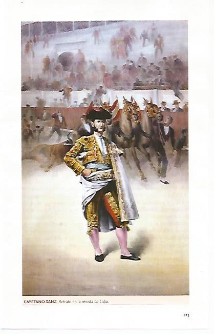 LAMINA COSSIO 50325: Cayetano Sanz retrato de la revista La Lidia