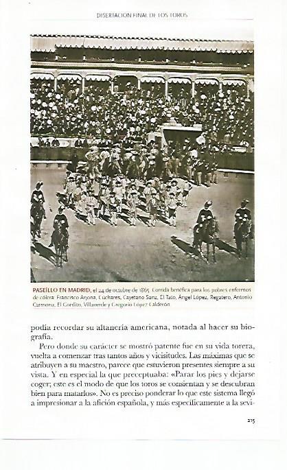 LAMINA COSSIO 50326: Las Ventas de Madrid el 24 de octubre de 1865