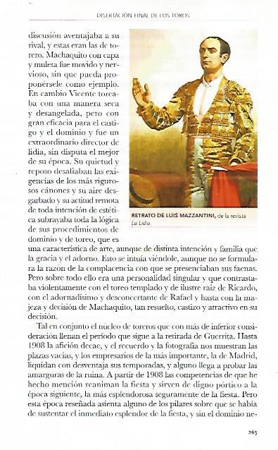 LAMINA COSSIO 50346: Luis Mazzantini de la revista La Lidia
