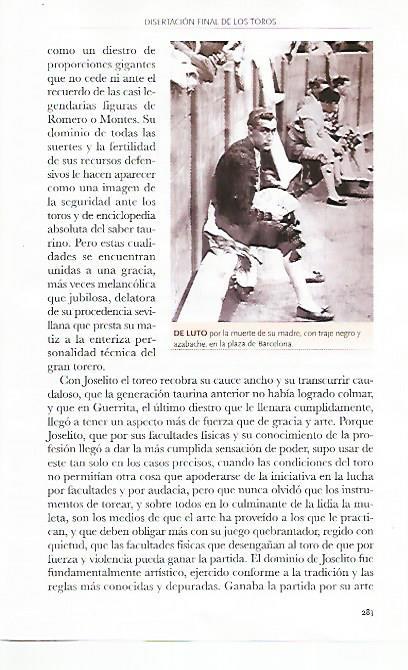 LAMINA COSSIO 50354: Joselito de luto en la plaza de Barcelona