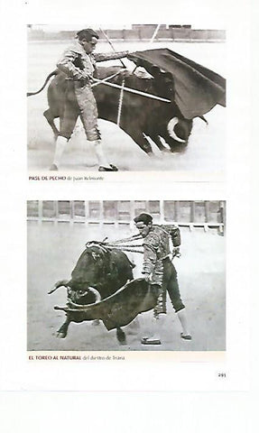 LAMINA COSSIO 50359: Pase de pecho y natural de Jose Belmonte