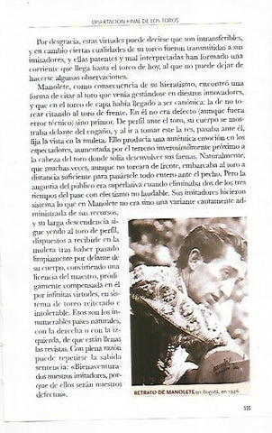 LAMINA COSSIO 50379: Manolete en Bogota en 1946