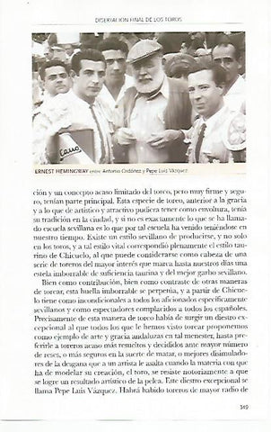 LAMINA COSSIO 50386: Ernest Hemingway con Antonio Ordoñez y Pepe Luis Vazquez