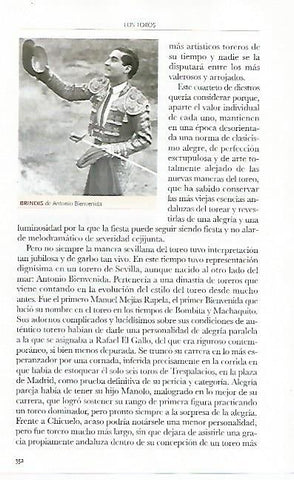 LAMINA COSSIO 50387: Brindis de Antonio Bienvenida