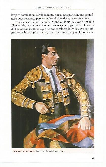 LAMINA COSSIO 50389: Antonio Bienvenida por Daniel Vazquez Diaz