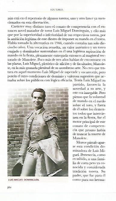 LAMINA COSSIO 50391: Luis Miguel Dominguin