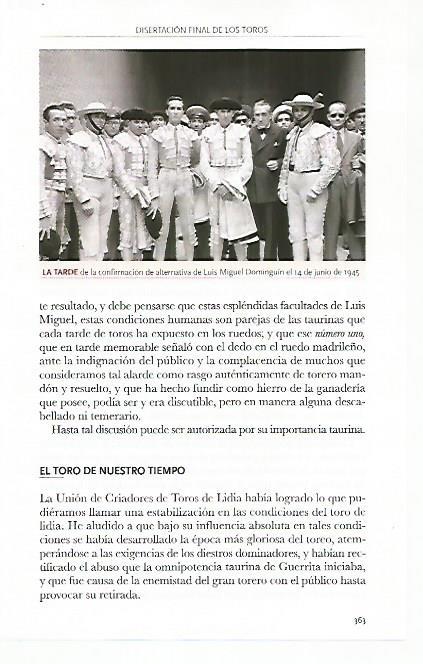 LAMINA COSSIO 50393: Confirmacion de la alternativa de Dominguin el 14 de junio de 1945