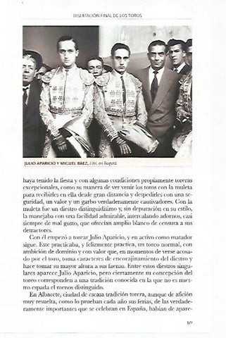 LAMINA COSSIO 50397: Julio Aparicio y Miguel Baez Litri en Bogota