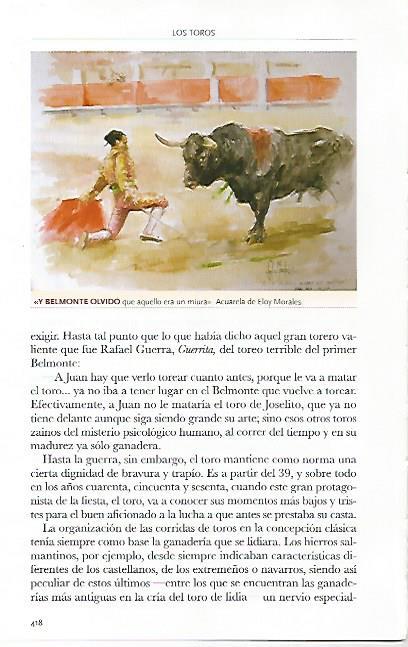 LAMINA COSSIO 50417: Y Belmonte olvido que aquello era un miura por Eloy Morales