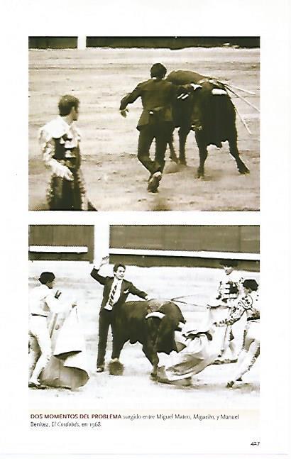 LAMINA COSSIO 50420: Problema entre Miguelin y El Cordobes en 1968