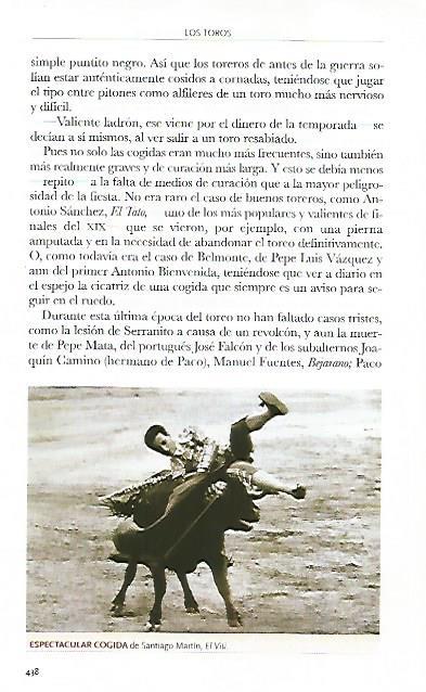 LAMINA COSSIO 50424: Cogida de Santiago Martin el Viti