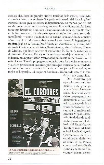 LAMINA COSSIO 50433: Publicidad de El Cordobes años 60