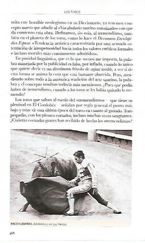 LAMINA COSSIO 50438: Paco Camino en Las Ventas