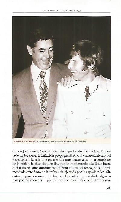 LAMINA COSSIO 50447: Manuel Chopera y El Cordobes