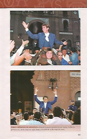 LAMINA COSSIO 50522: Pablo Hermoso de Mendoza en la puerta grande de Las Ventas 2006