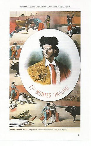 LAMINA COSSIO 50528: Francisco Montes el La Lidia de 1883