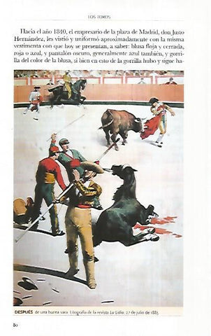LAMINA COSSIO 50542: Despues de una buena vara de la revista La Lidia 1885