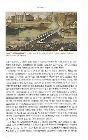 LAMINA COSSIO 50550: Toros desmandados en el puente de Segovia de Madrid