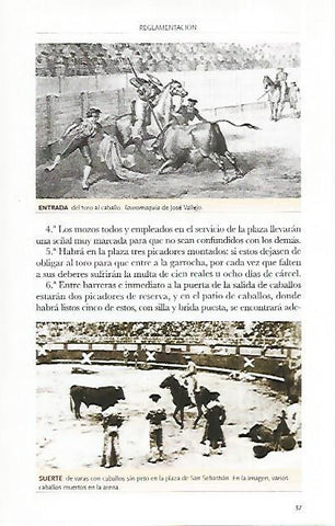LAMINA COSSIO 50559: Suerte de varas con caballos sin peto en San Sebastian