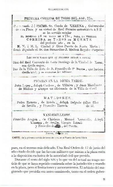 LAMINA COSSIO 50566: Cartel del Puerto de Santa Maria en 1770