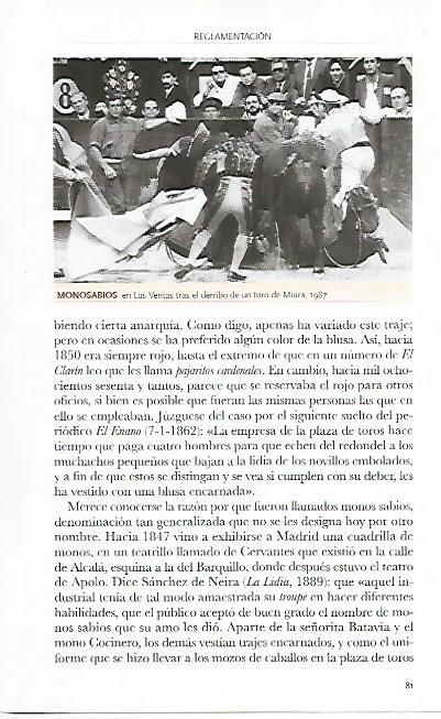 LAMINA COSSIO 50574: Monosabios en Las Ventas en 1987