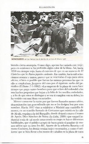 LAMINA COSSIO 50574: Monosabios en Las Ventas en 1987
