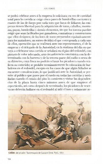 LAMINA COSSIO 50584: Caida del picador de la Tauromaquia de Dore