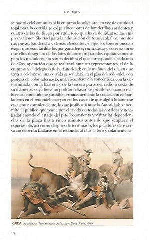 LAMINA COSSIO 50584: Caida del picador de la Tauromaquia de Dore