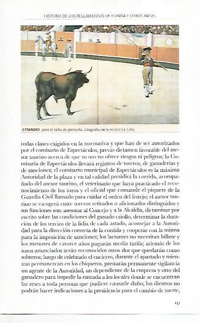 LAMINA COSSIO 50596: Citando para el salto de la garrocha de la revista La Lidia