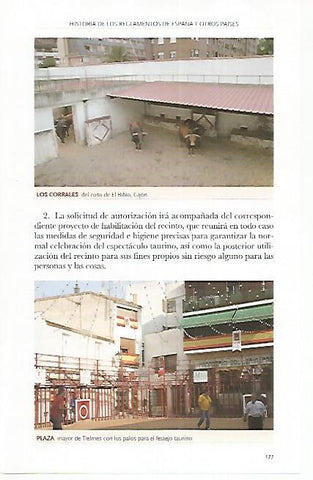LAMINA COSSIO 50613: Corrales de El Bibio en Gijon y Plaza de Tielmes 