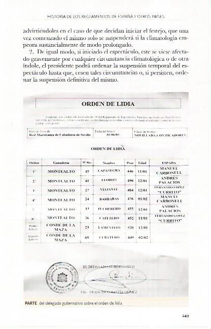 LAMINA COSSIO 50629: Parte del delegado gubernativo sobre el orden de lidia