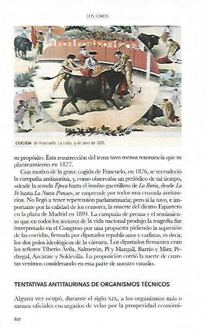 LAMINA COSSIO 50647: Cogida de Frascuelo de la revista La Lidia