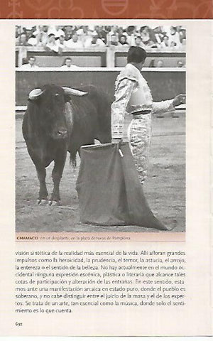 LAMINA COSSIO 50652: Chamaco en un desplante en Pamplona