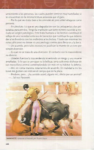 LAMINA COSSIO 50654: Manolete toreando al natural por Ruano Llopis