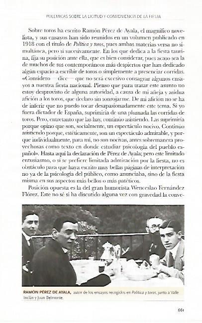 LAMINA COSSIO 50661: Ramon Perez de Ayala  Valle Inclan y Juan Belmonte